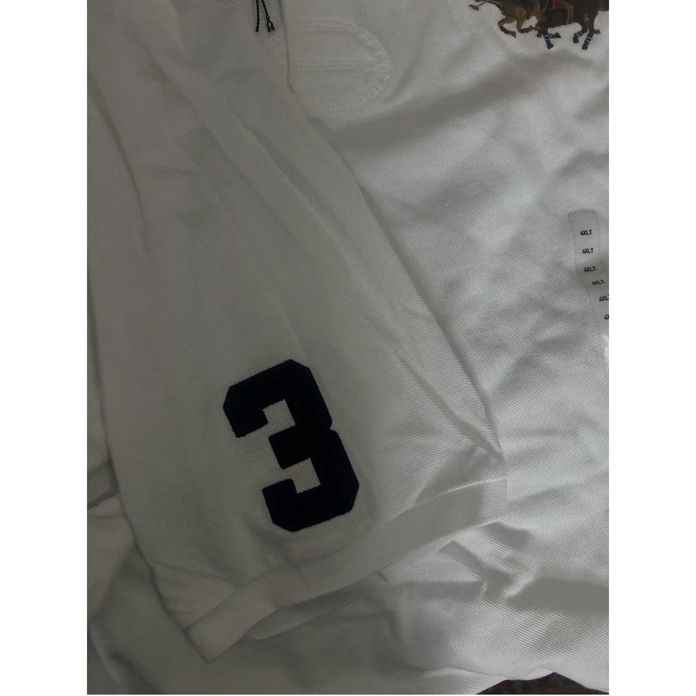 Ralph Lauren TRIPLE PONY Big & Tall White Collared 4XLT Shirt NWOT